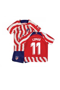 Fotbalové Dres Atletico Madrid Thomas Lemar #11 Dětské Domácí Oblečení 2022-23 Krátký Rukáv (+ trenýrky)